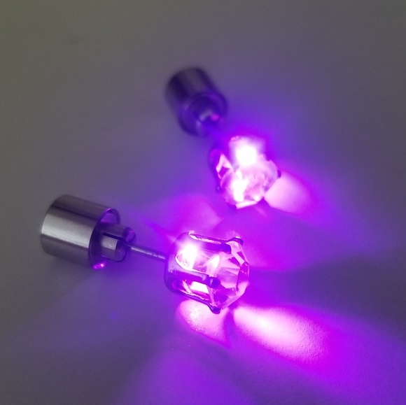Lavender Light Up Studs! - Picture 2 of 4